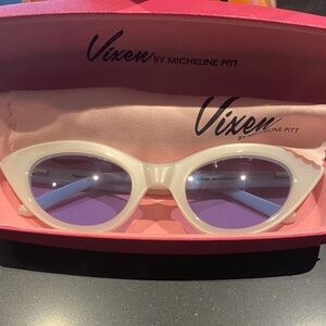 Vixen by Micheline Pitt Sunglasses in White